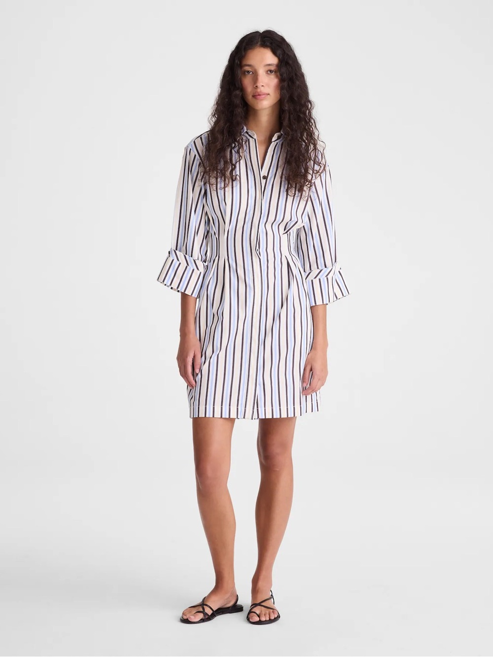 Madewell Tucked Mini Shirtdress Size 8